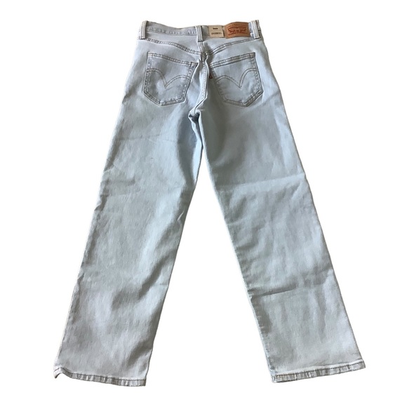 Levi’s Premium ribcage straight super high rise ankle jeans button fly size 25 - Picture 5 of 16